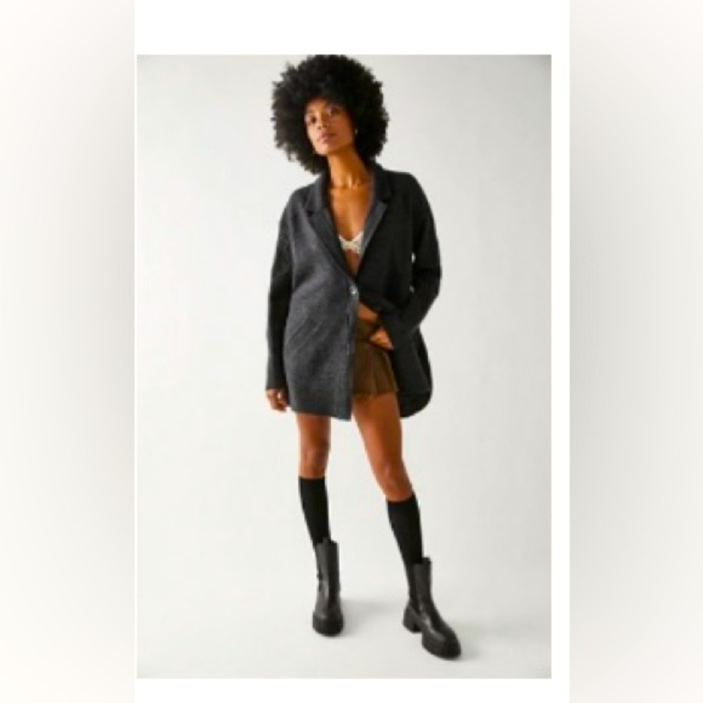 Free People Trail Blazer Cardi XS Heather Gray